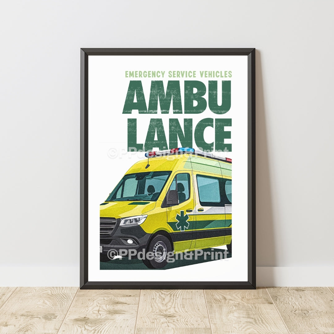 Ambulance Emergency Vehicles Art Print