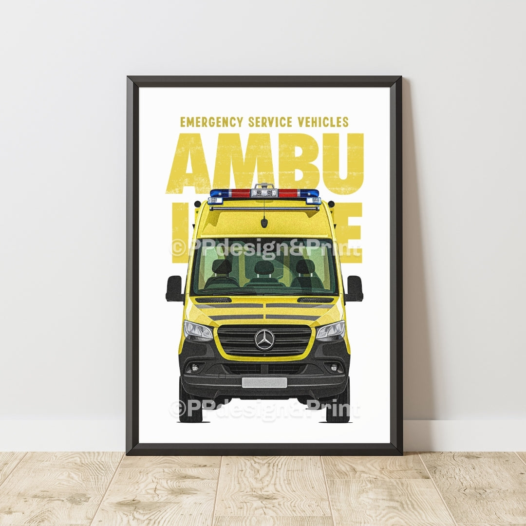 Ambulance Emergency Vehicles Art Print