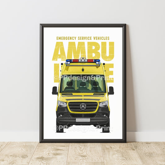 Ambulance Emergency Vehicles Art Print