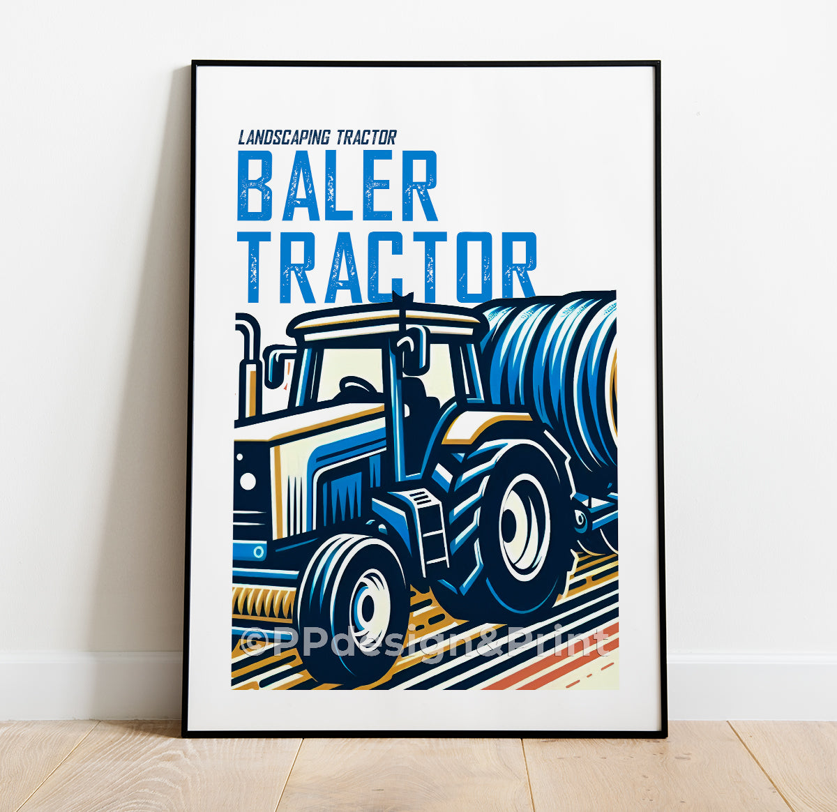 Baler Tractor Art Print