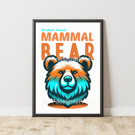 Bear Woodland Animals Art Print