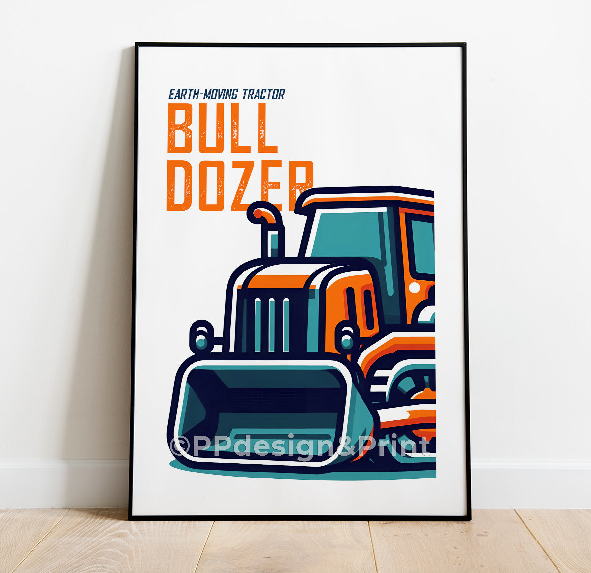 Bulldozer Tractor Art Print