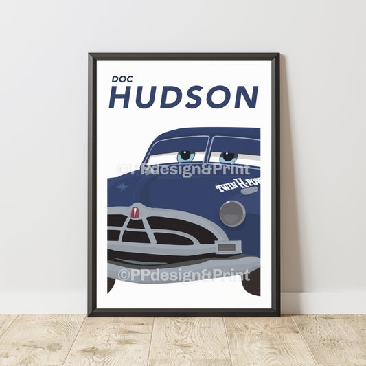 Cars Doc Hudson Art Print