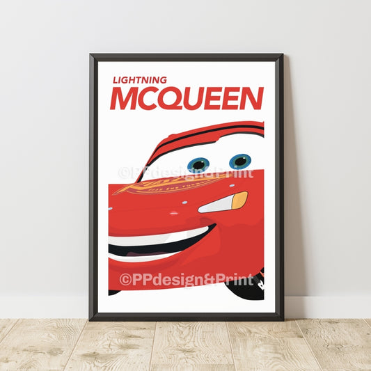 Cars Lightning Mcqueen Art Print