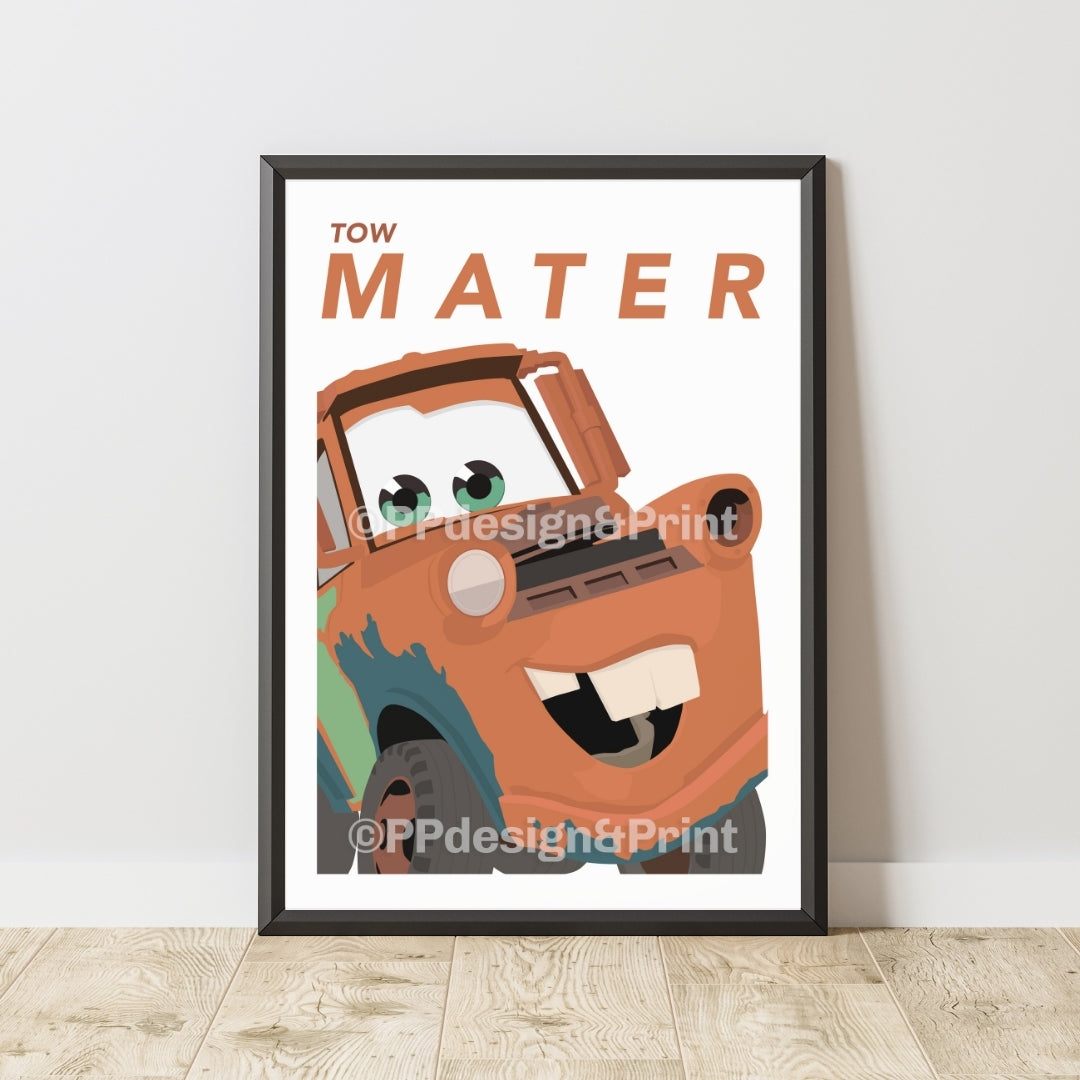 Cars Tow Mater Art Print