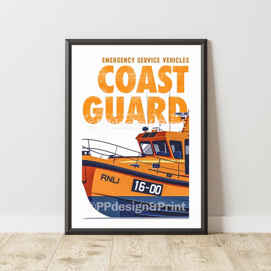 Coast Guard Emergency Vehicles Art Print