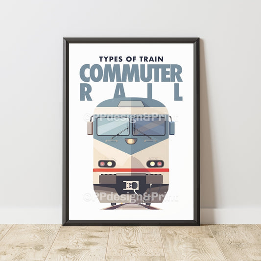 Commuter Rail Types of Train Art Print