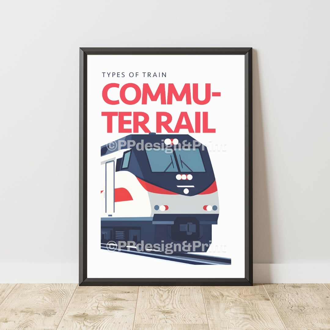 Commuter Rail Types of Train Art Print