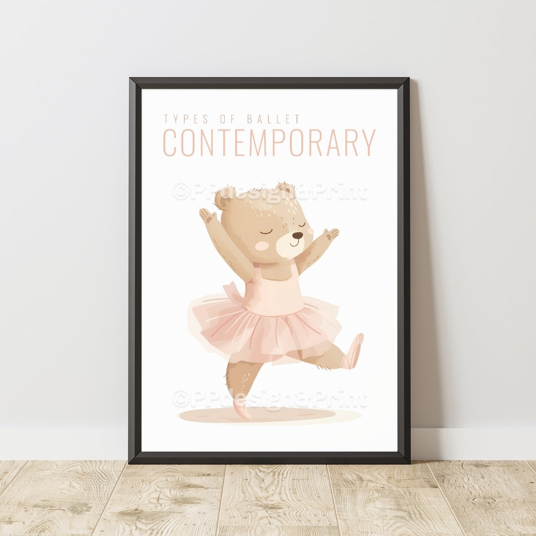 Ballet Bears Contemporary Art Print