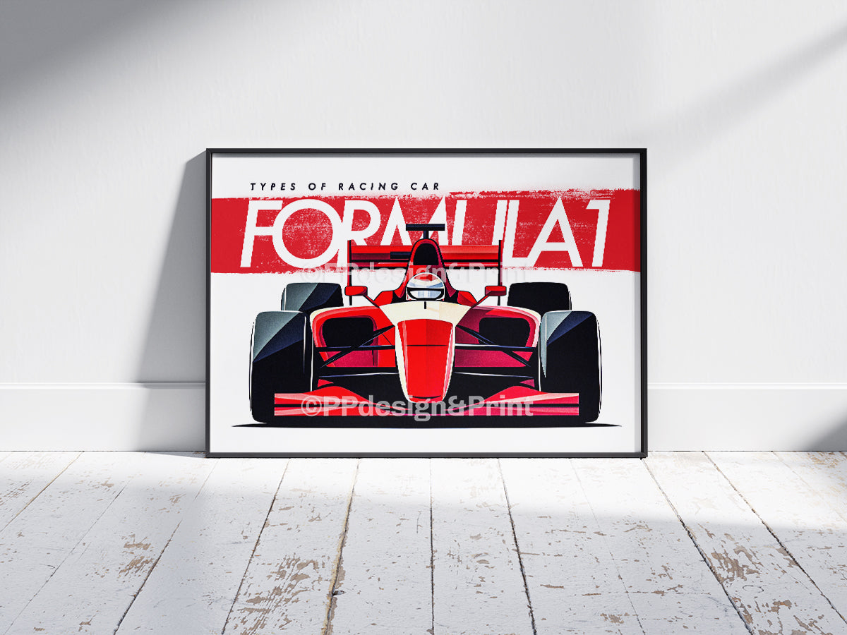 Formula 1 Race Cars Art Print