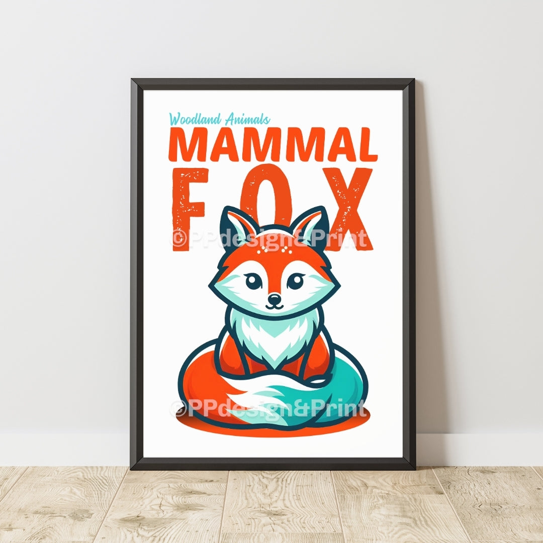 Fox Woodland Animals Art Print