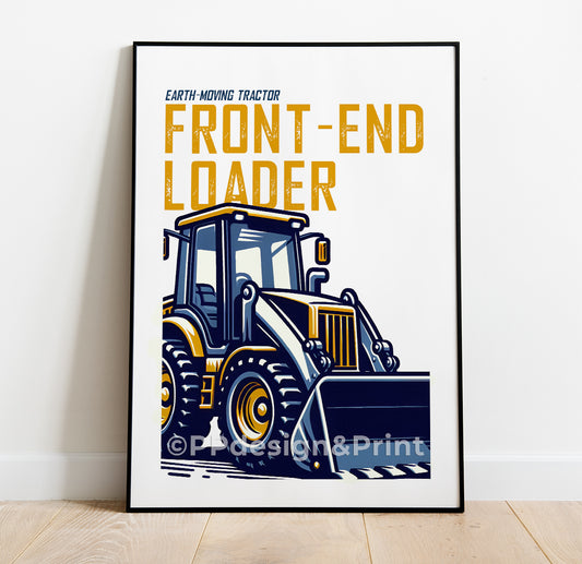 Front-End Loader Tractor Art Print