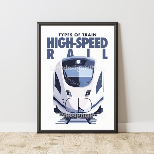 High-Speed Rail Types of Train Art Print