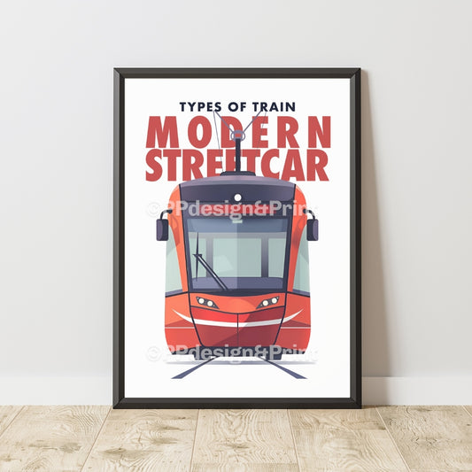 Modern Street Car Types of Train Art Print