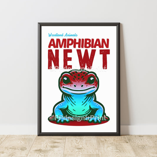 Newt Woodland Animals Art Print