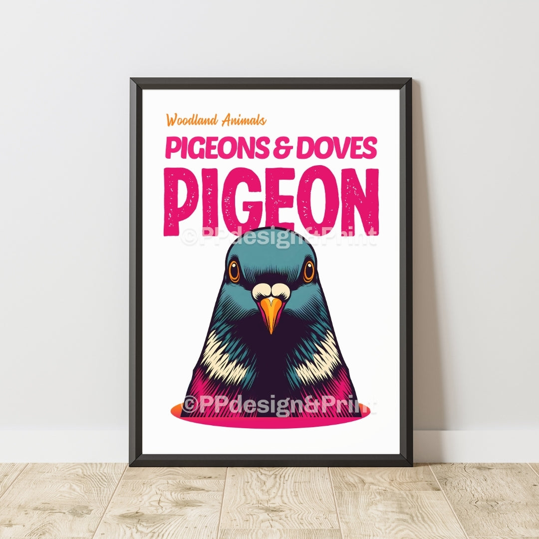 Pigeon Woodland Animals Art Print