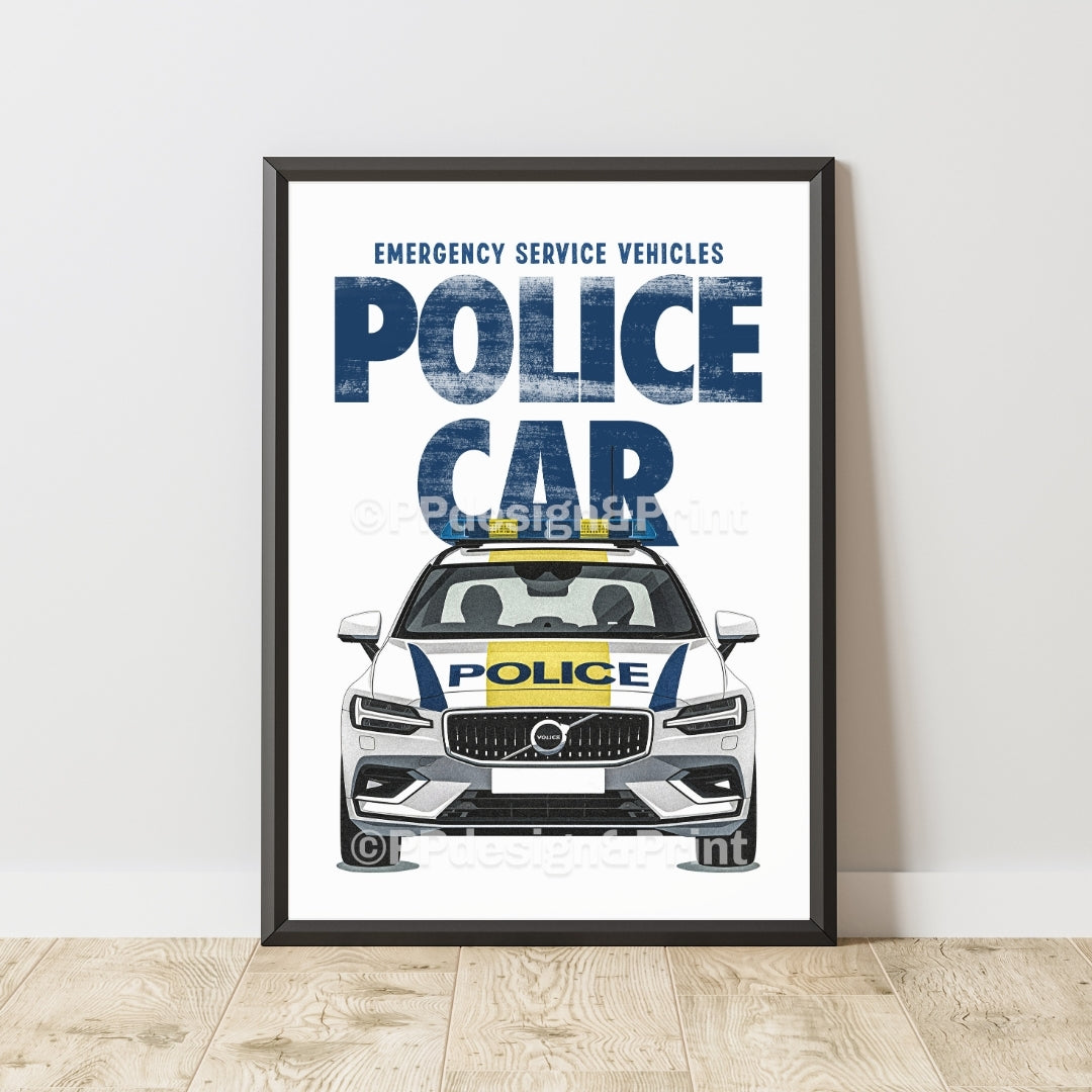 Police Car Emergency Vehicles Art Print