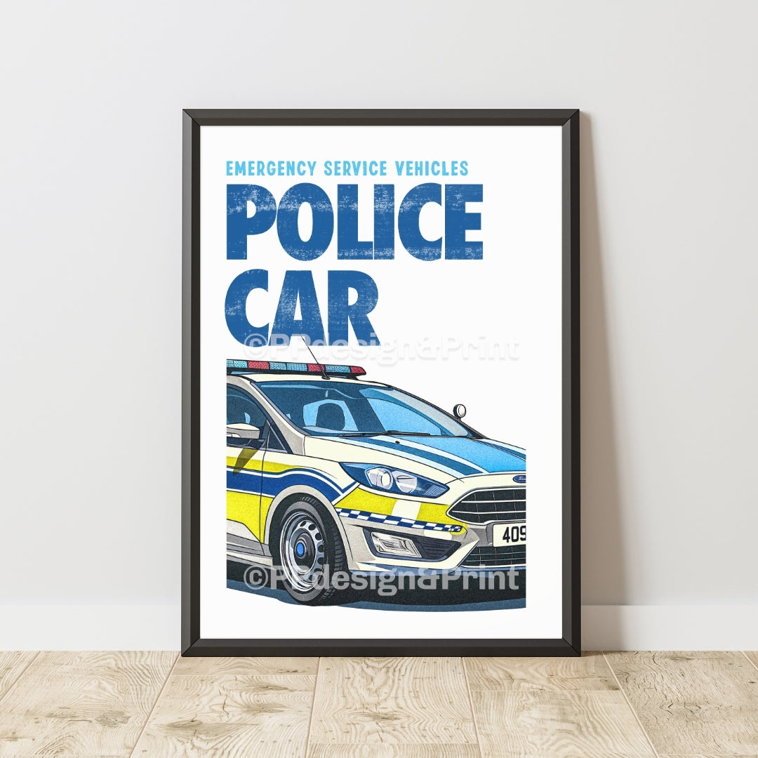 Police Car Emergency Vehicles Art Print