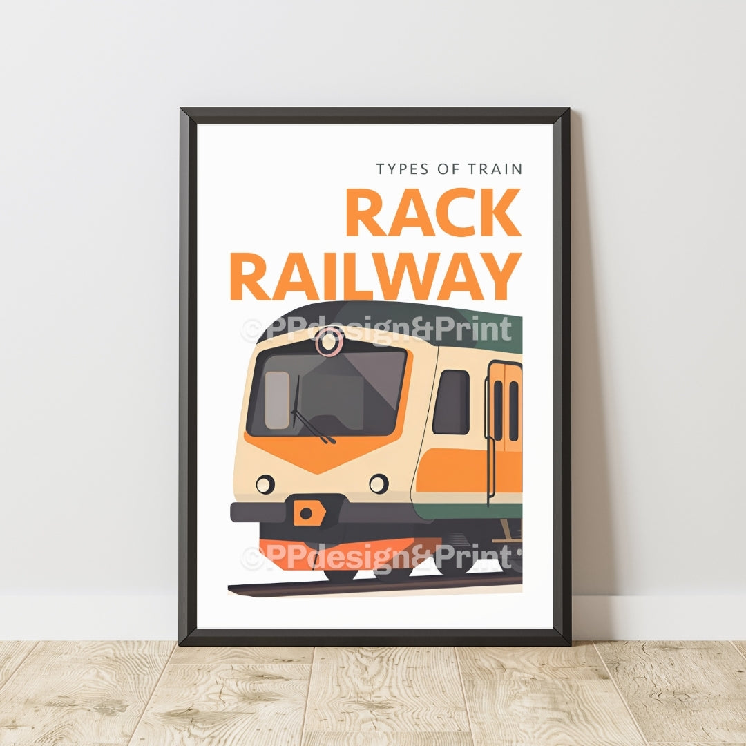 Rack Railway Types of Train Art Print