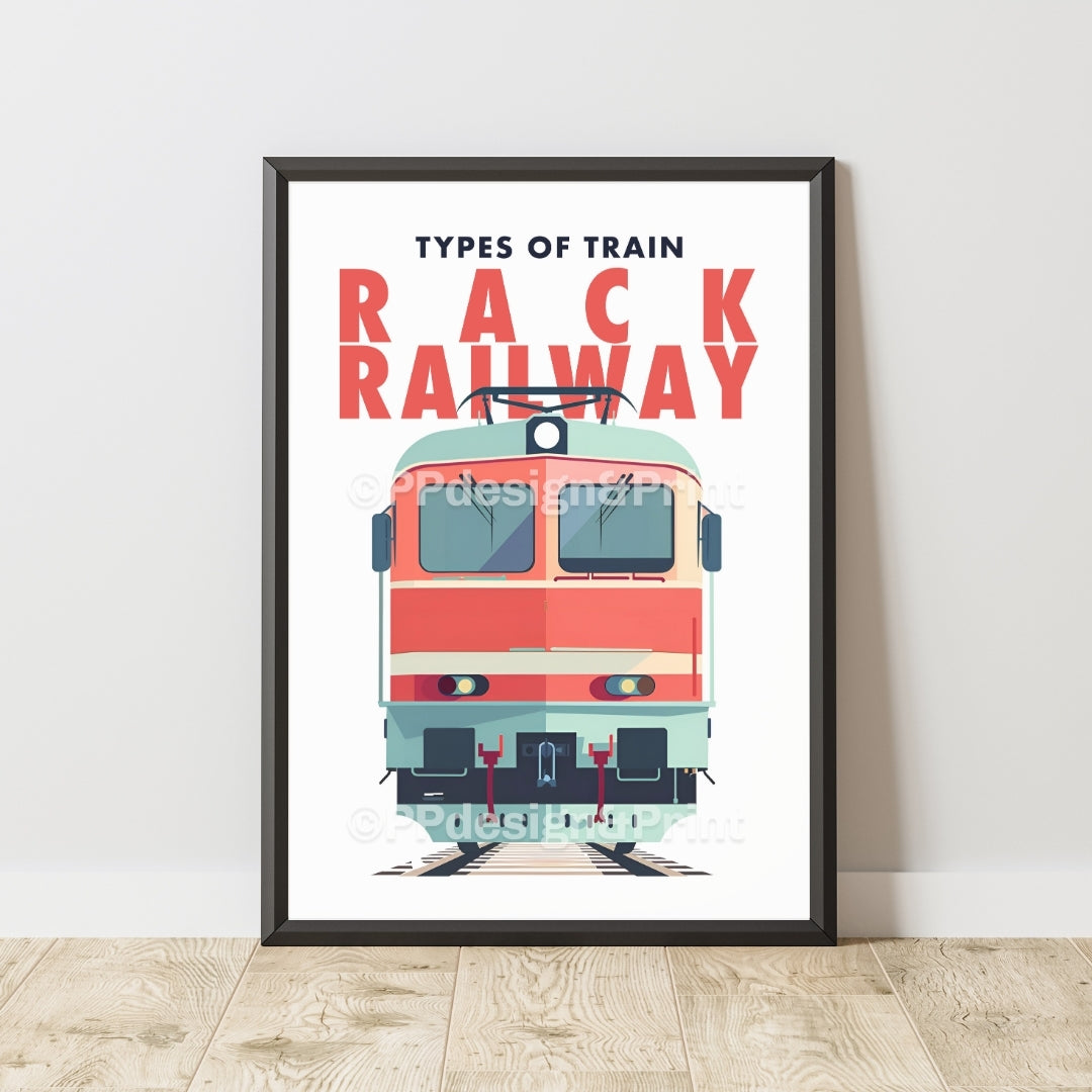 Rack Railway Types of Train Art Print