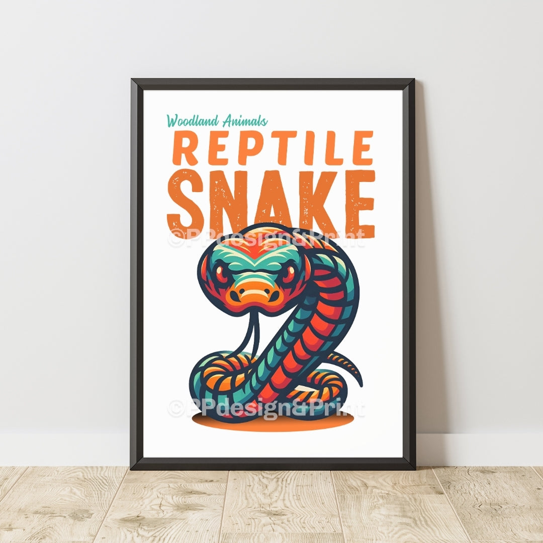 Snake Woodland Animals Art Print