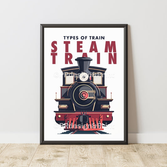 Steam Train Types of Train Art Print