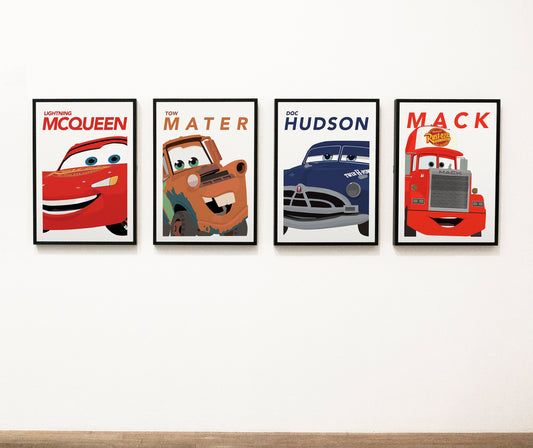 Set of 4 Cars Prints