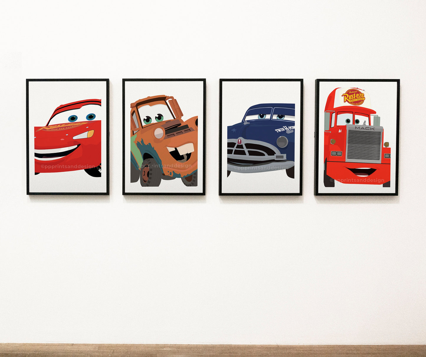 Set of 4 Minimalist Cars Prints