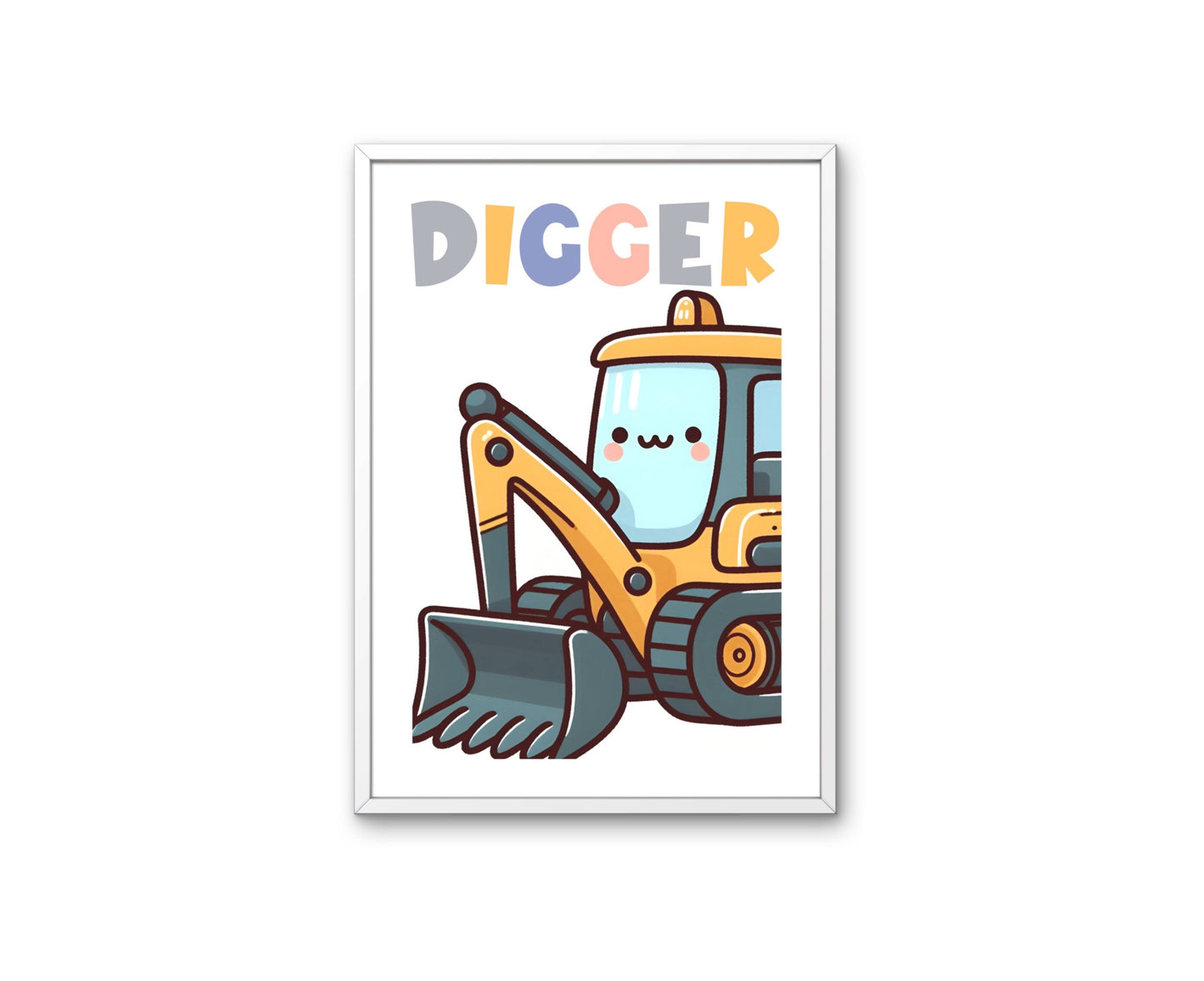 Construction truck nursery prints set of 3