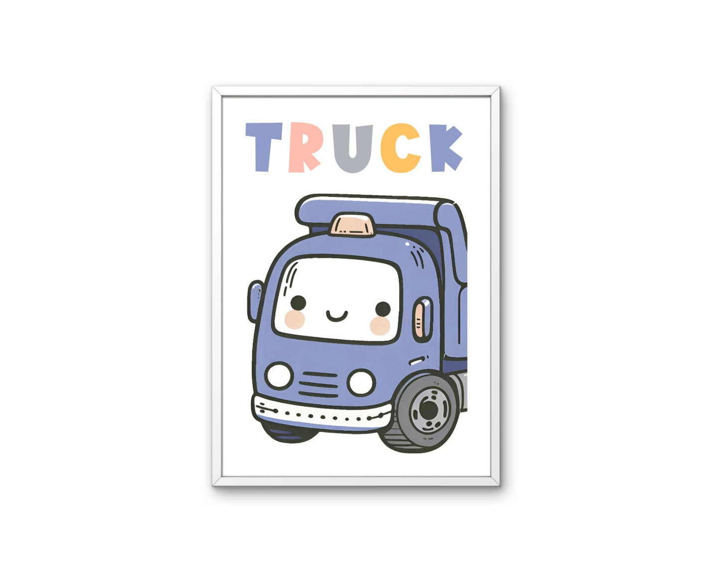 Construction truck nursery prints set of 3