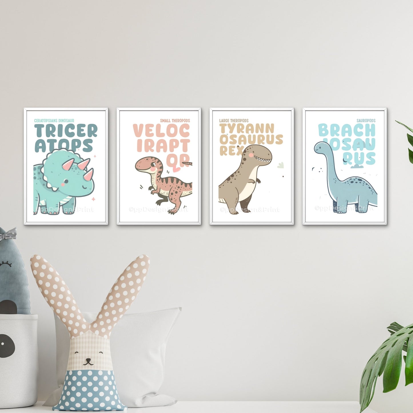 Dinosaur Nursery Prints Set of 3