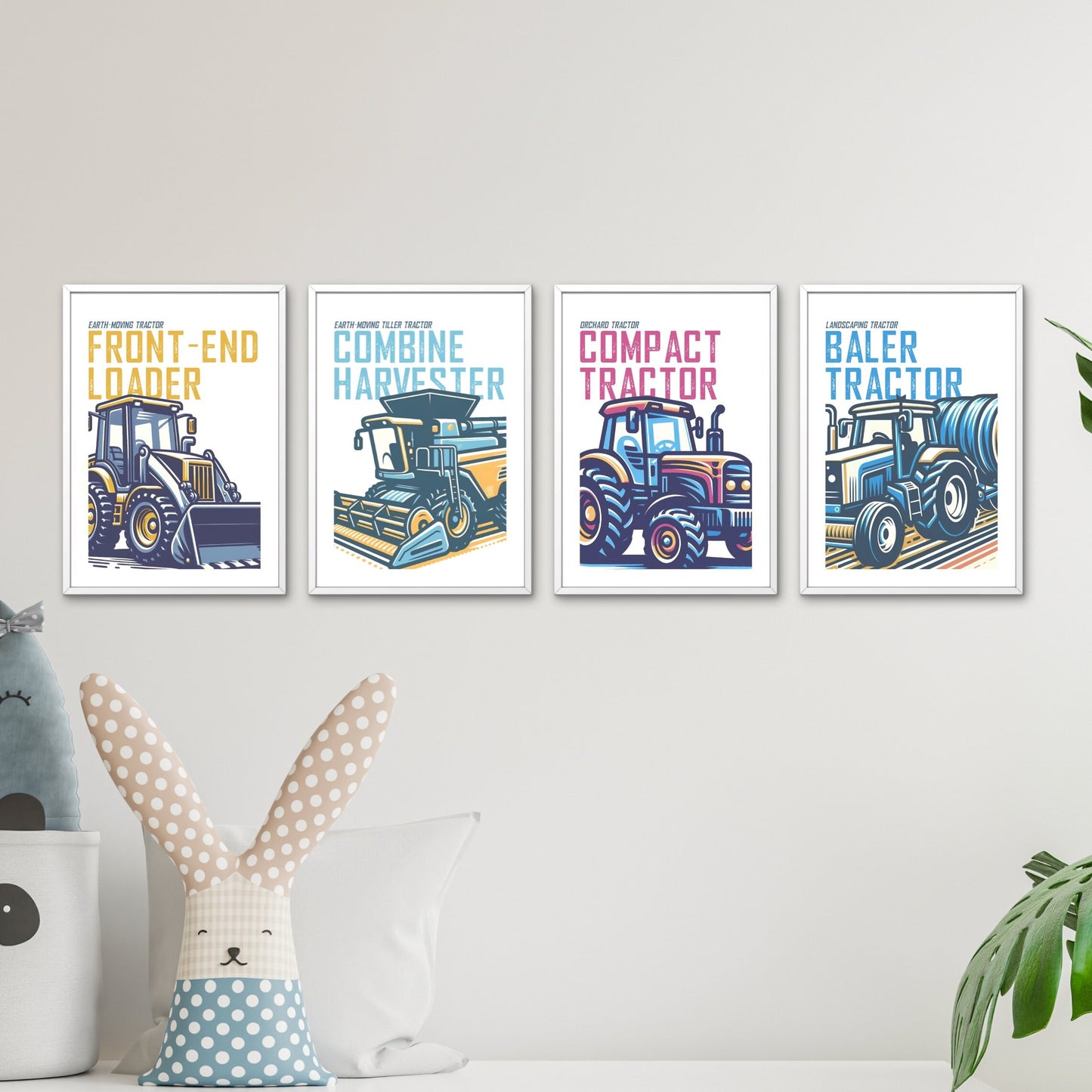 Tractor Prints set of 4