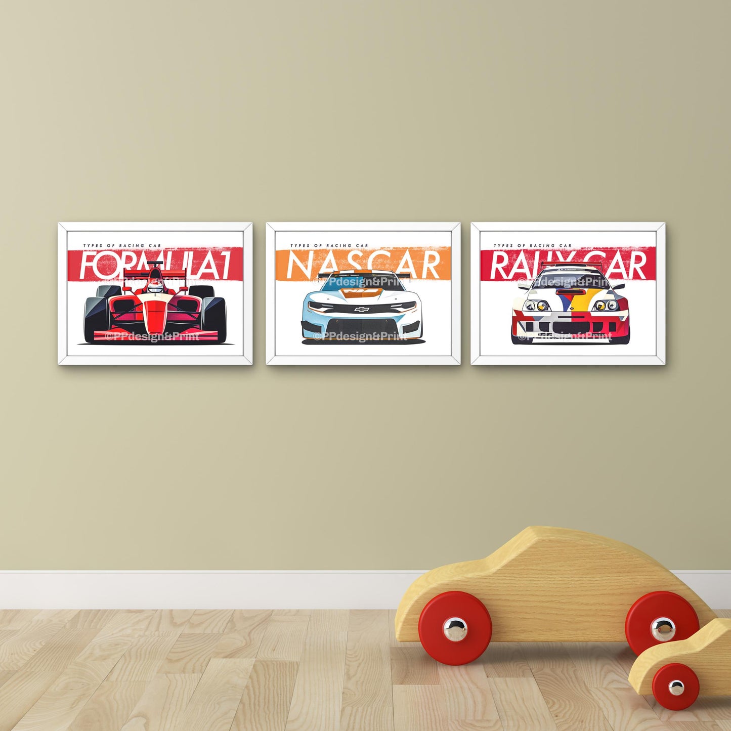 Race Car Prints set of 3