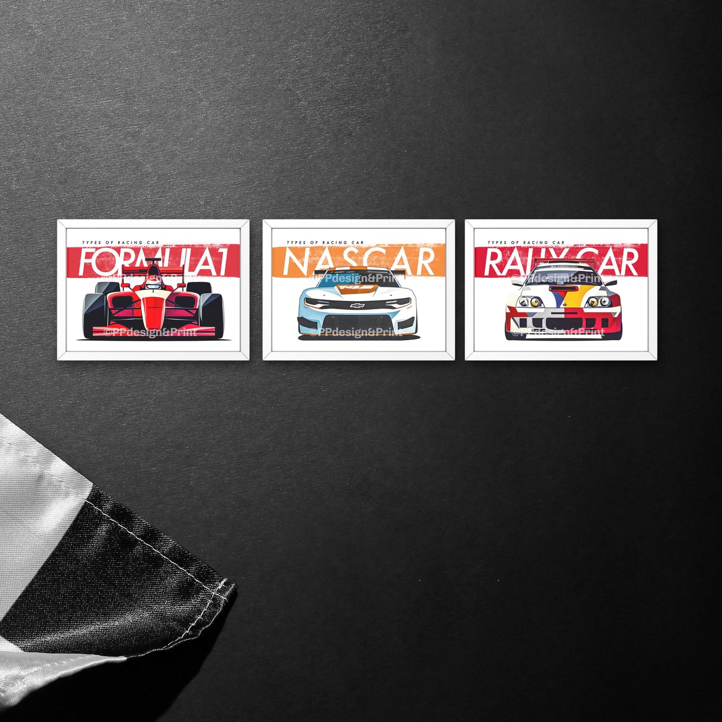 Race Car Prints set of 3