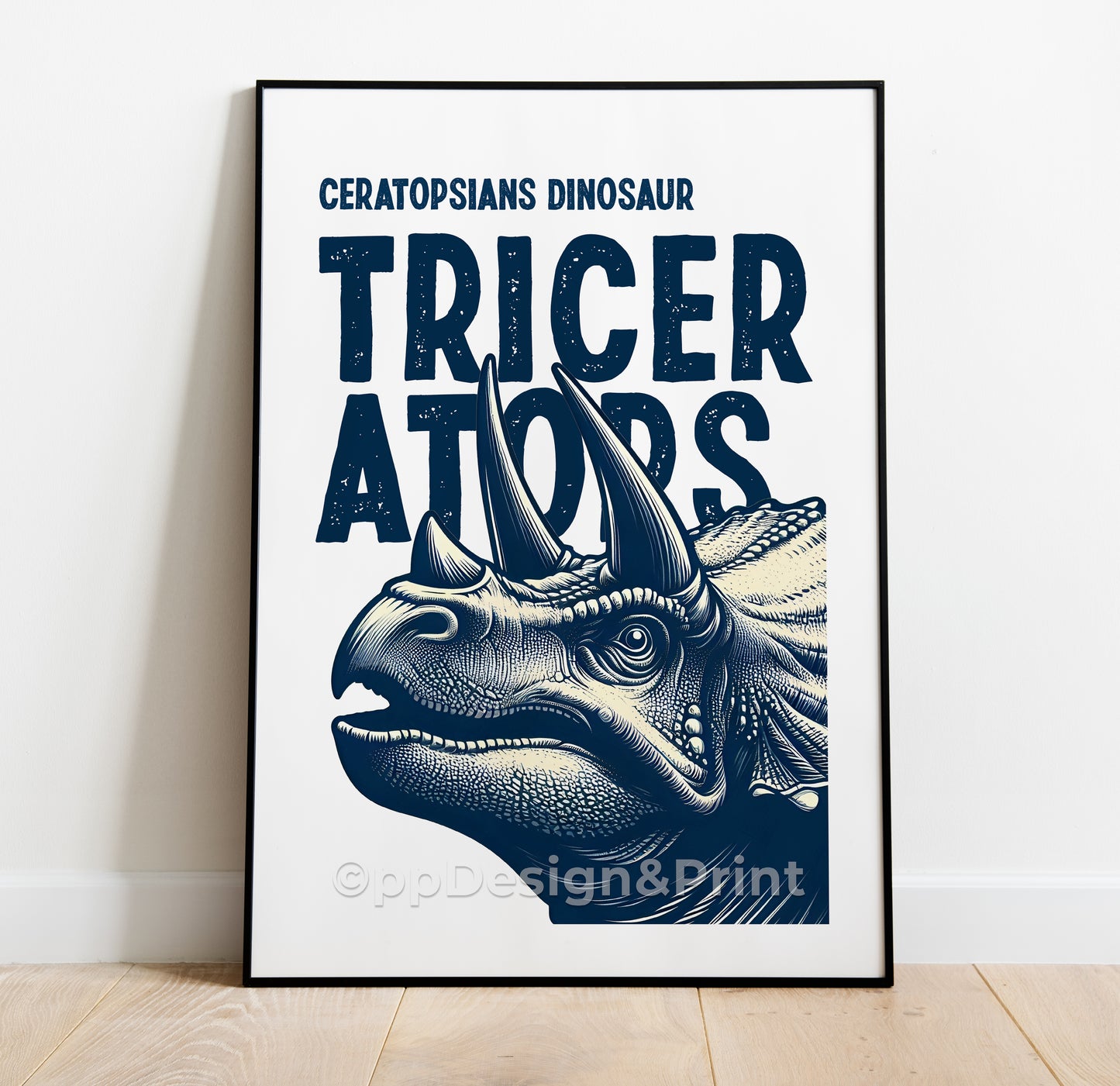 Triceratops Dinosaur Art Print